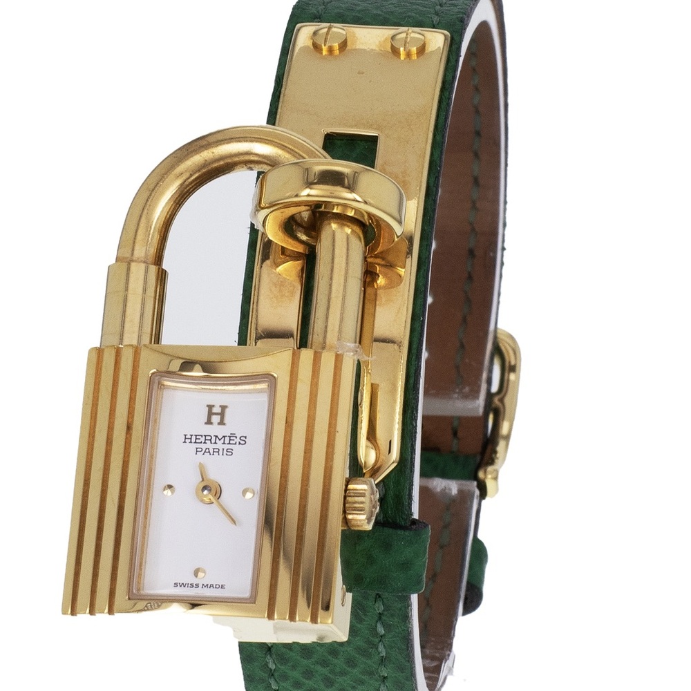 Exquisite Hermès Kelly Watch Bracelet in green Croc leather🐊 - Picture 16 of 16